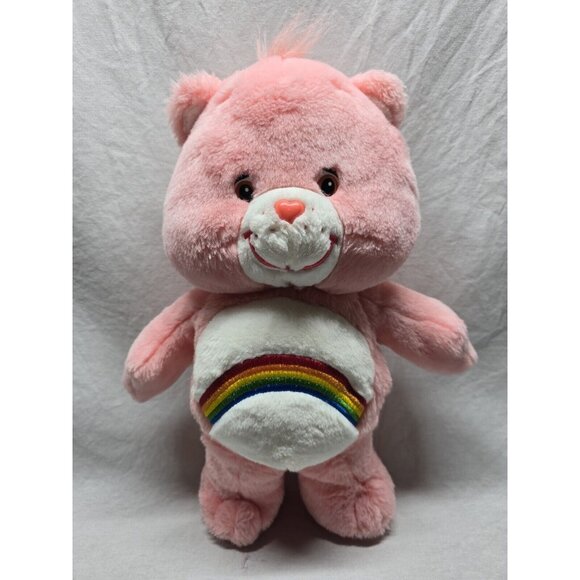 Care Bears PINK CHEER 13" Plush Stuffed Animal Vintage 2002 Play Along - Picture 8 of 9
